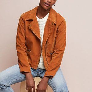 Anthropologie Orange Bomber Jacket